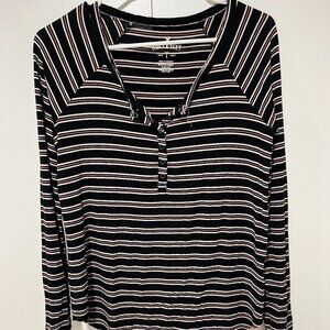 American Eagle Outfitters Striped Long Sleeve Top